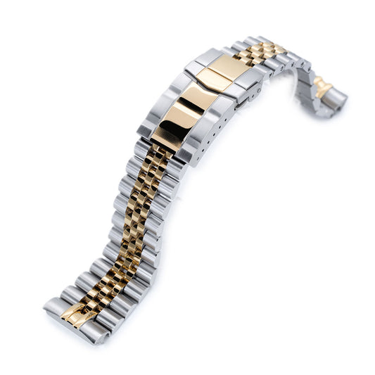22mm Super-J Louis compatible with Seiko SRP775 Two Tone IP Gold with 2T SUB Clasp