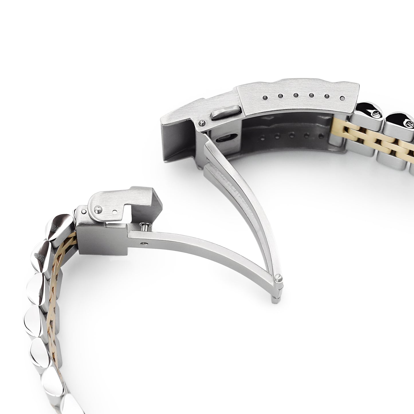 22mm Super-J Louis compatible with Seiko SRP775 Two Tone IP Gold with 2T SUB Clasp