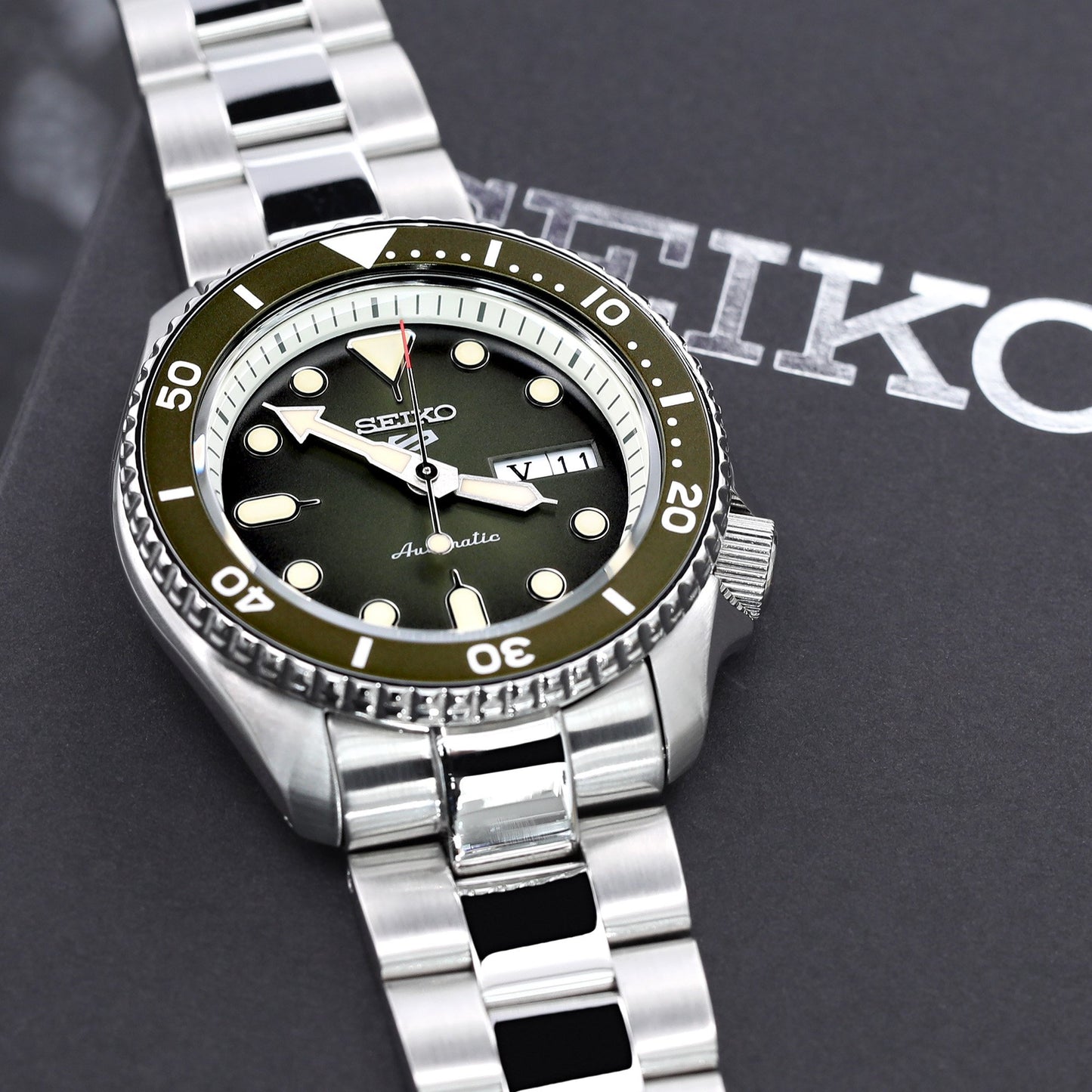 Seiko 5 Sports SRPD75K1/ SBSA019 Khaki Suits Style new Cal. 4R36