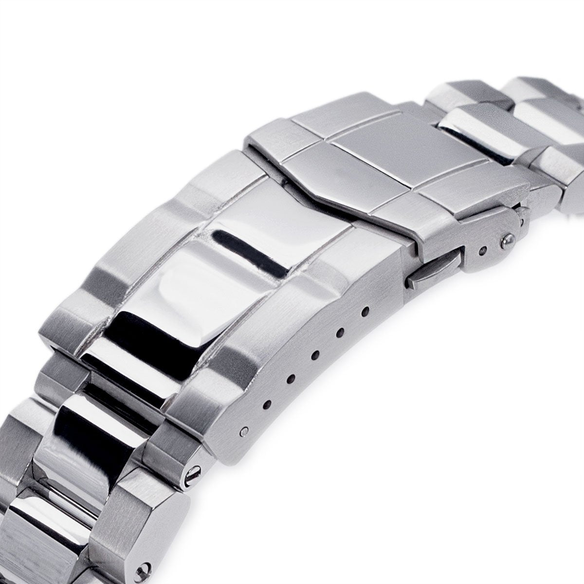 Hexad for Seiko Samurai SRPB51, Brushed & Polished SUB Clasp