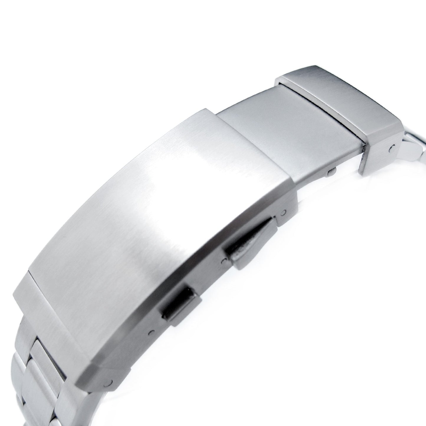 22mm Super-O Boyer 316L Stainless Steel Watch Band for Seiko 5, Brushed Wetsuit Ratchet Buckle