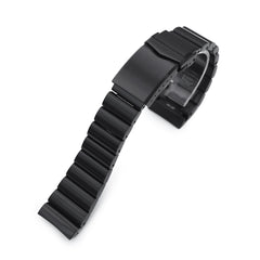 22mm Bandoleer 316L Stainless Steel Watch Bracelet for Seiko new Turtles SRPC49 PVD Black V-Clasp Taikonaut Watch Bands