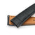 Q.R. 18mm or 19mm Black CrocoCalf (Italian Croco Grain) Watch Band