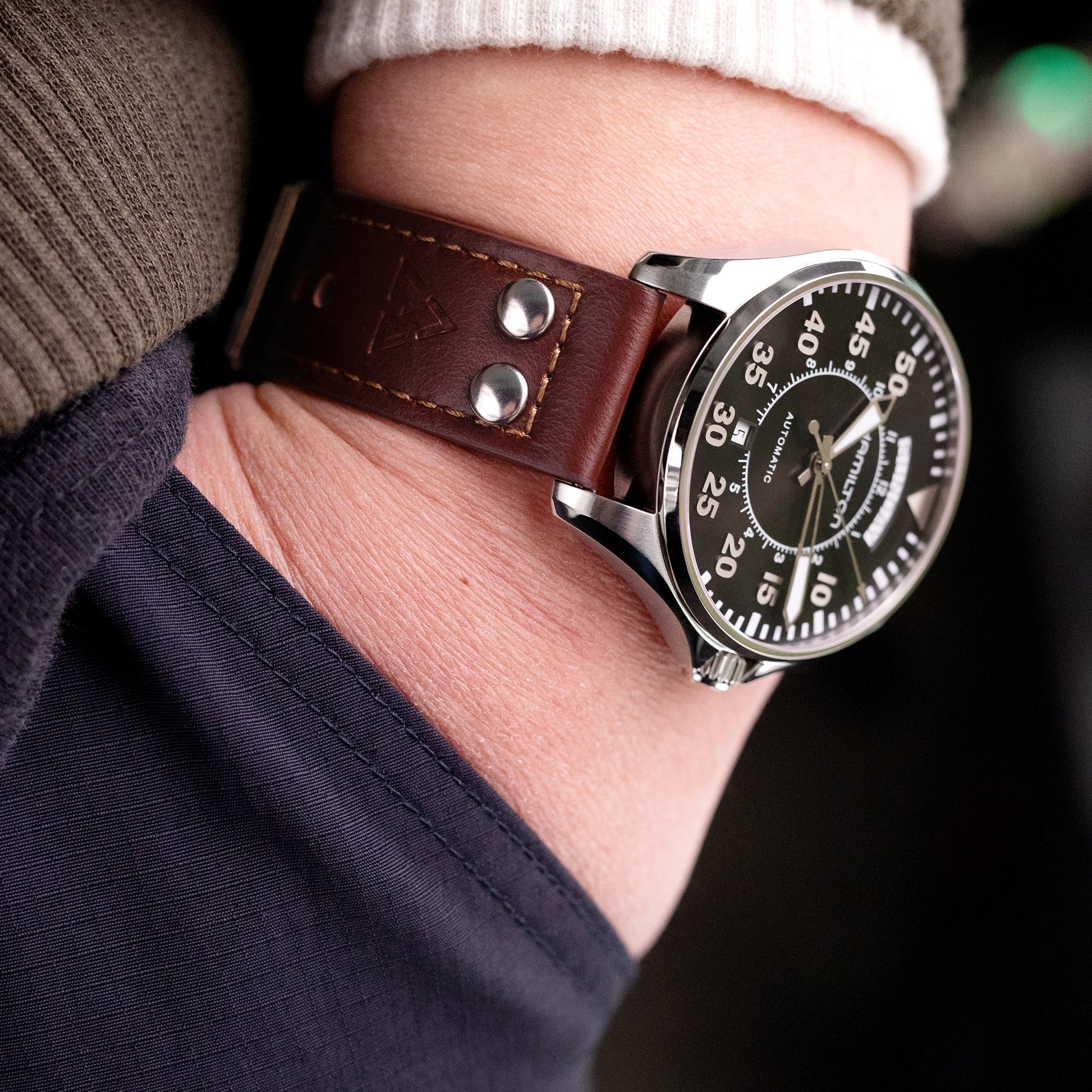 Hamilton Khaki Aviation Pilot Day Date Auto Automatic 42mm H64615135