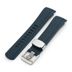 22mm Crafter Blue - CB10-F Blue FKM Rubber Curved Lug Watch Band for Seiko SKX007