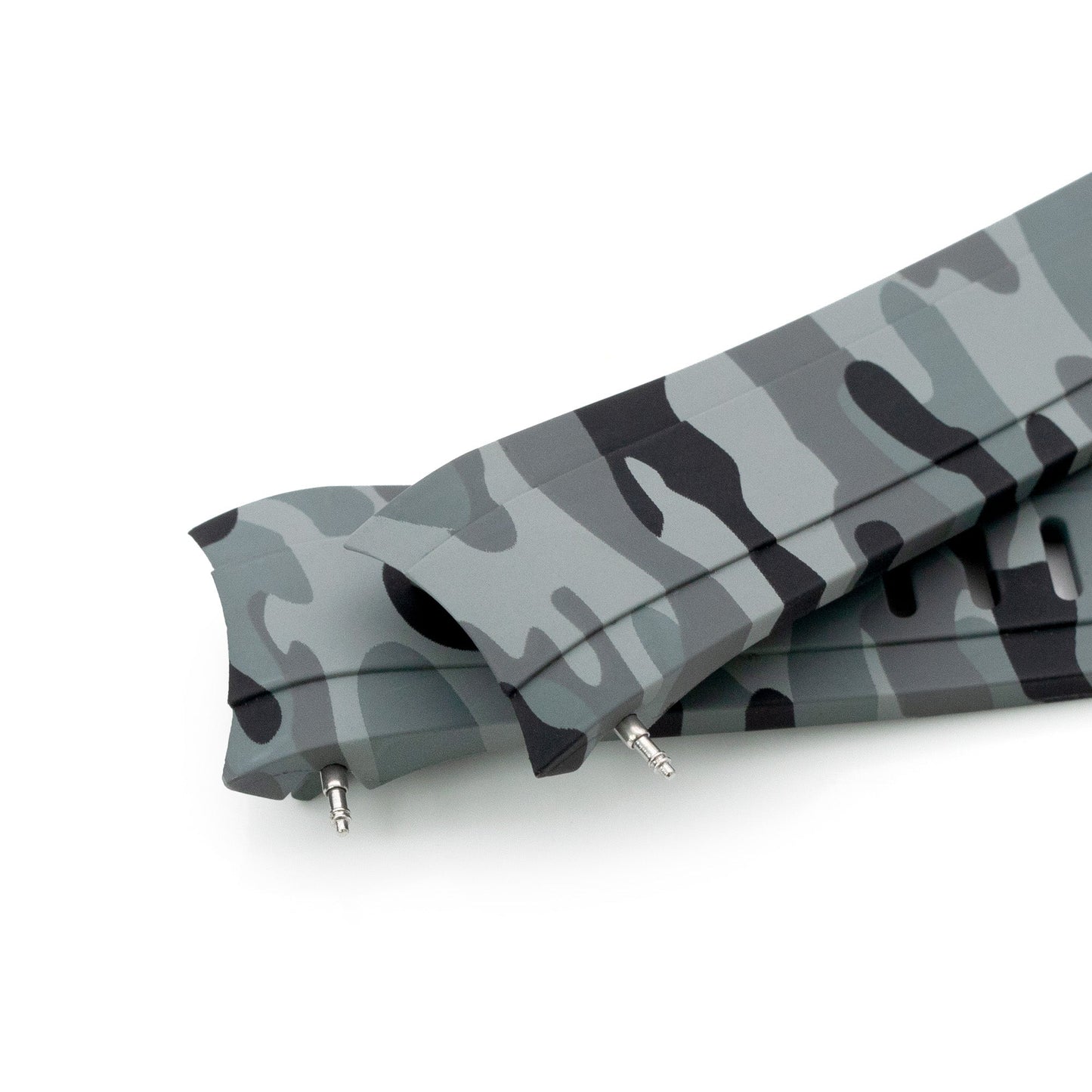 CB10 Navy Camouflage Curved End Rubber for Seiko SKX007