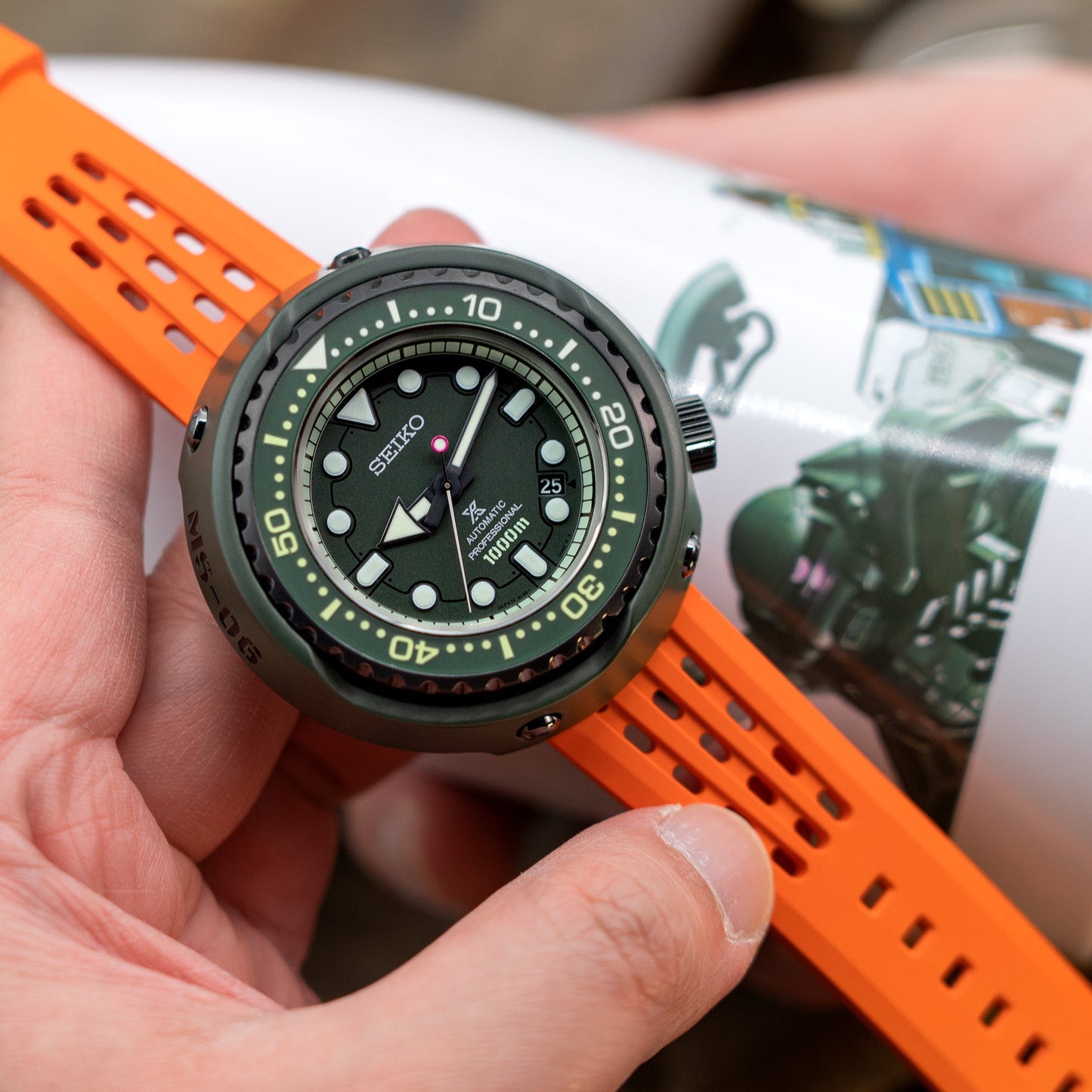 Ocellus Orange FKM Rubber Quick Release Watch Strap