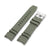 Q.R. Firewave Resilient Cuved End FKM rubber Watch Strap, Ash Green