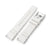 Q.R. Firewave Resilient Curved End FKM rubber Watch Strap, White 22mm