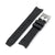 20mm Wheels Resilient Curved End FKM Rubber watch strap, Black
