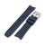 20mm Wheels Resilient Curved End FKM Rubber watch strap, Navy Blue