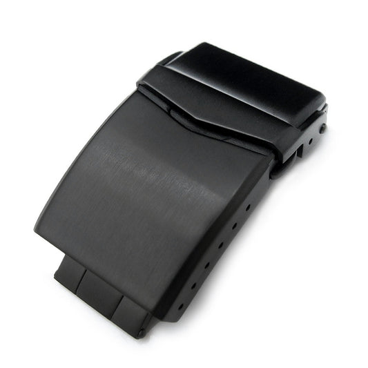 18mm Stainless Steel V Clasp, PVD Graphite Color