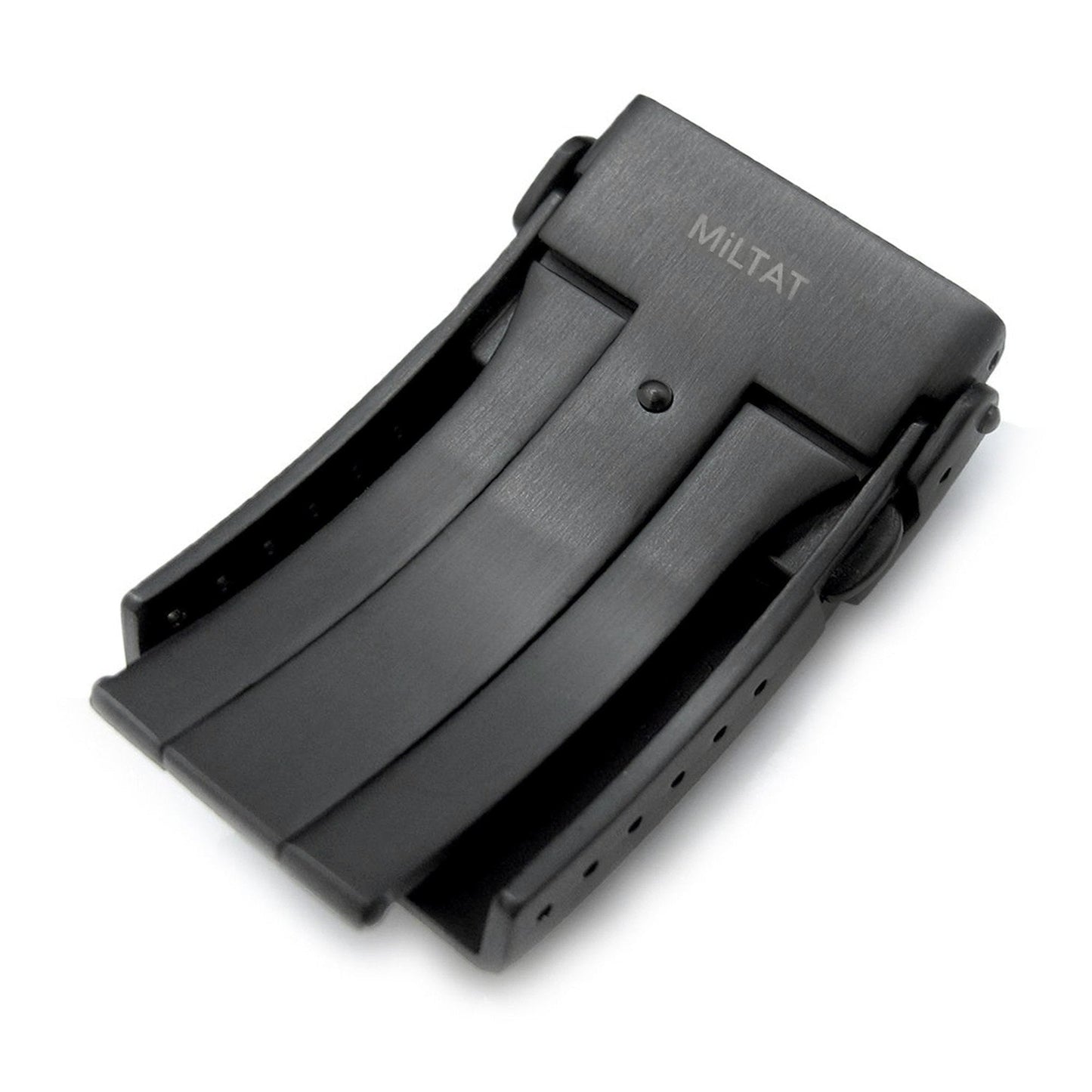 18mm Stainless Steel V Clasp, PVD Graphite Color