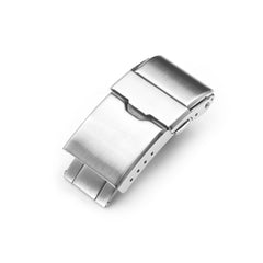 Baton Clasp Tri-Fold Stainless Steel Watch Band Buckle, Brushed