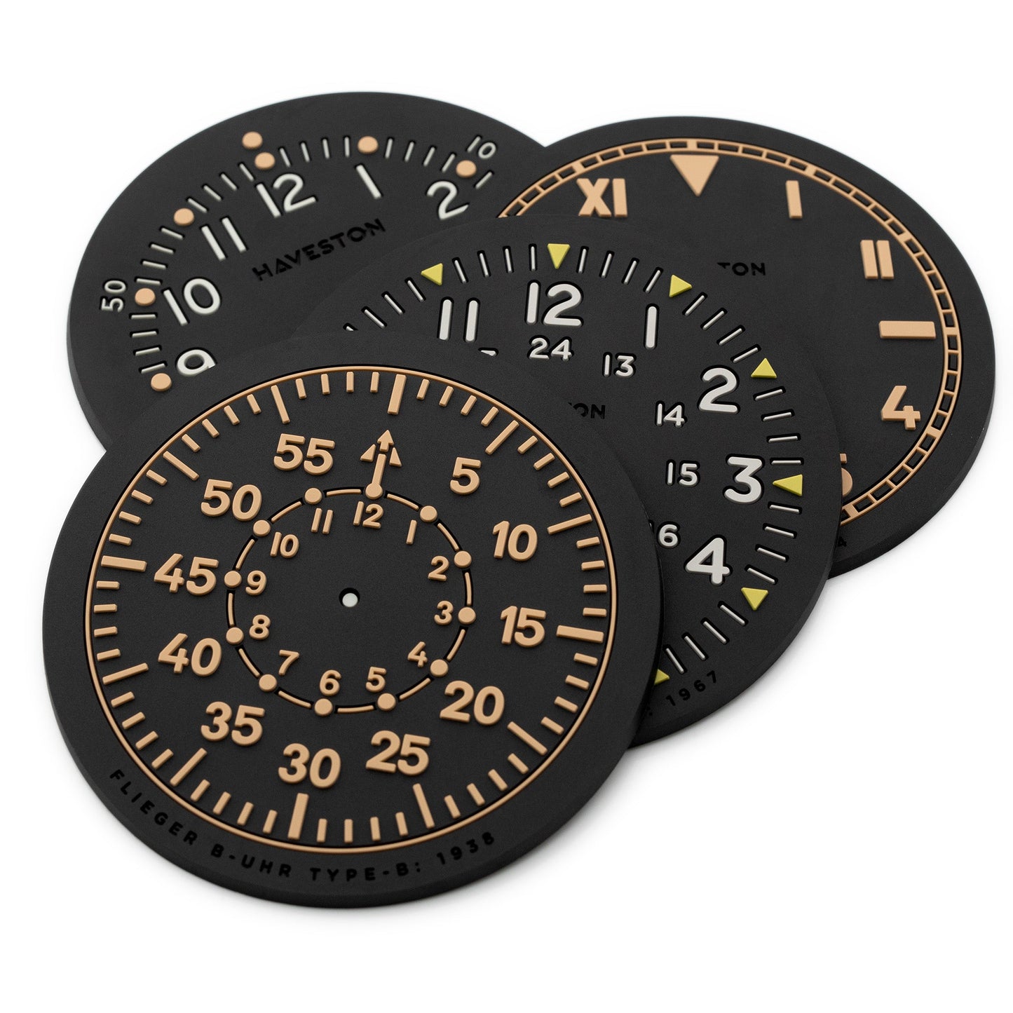 The Service Dial Coasters Set-A (pack of 4 patterns) by HAVESTON Straps