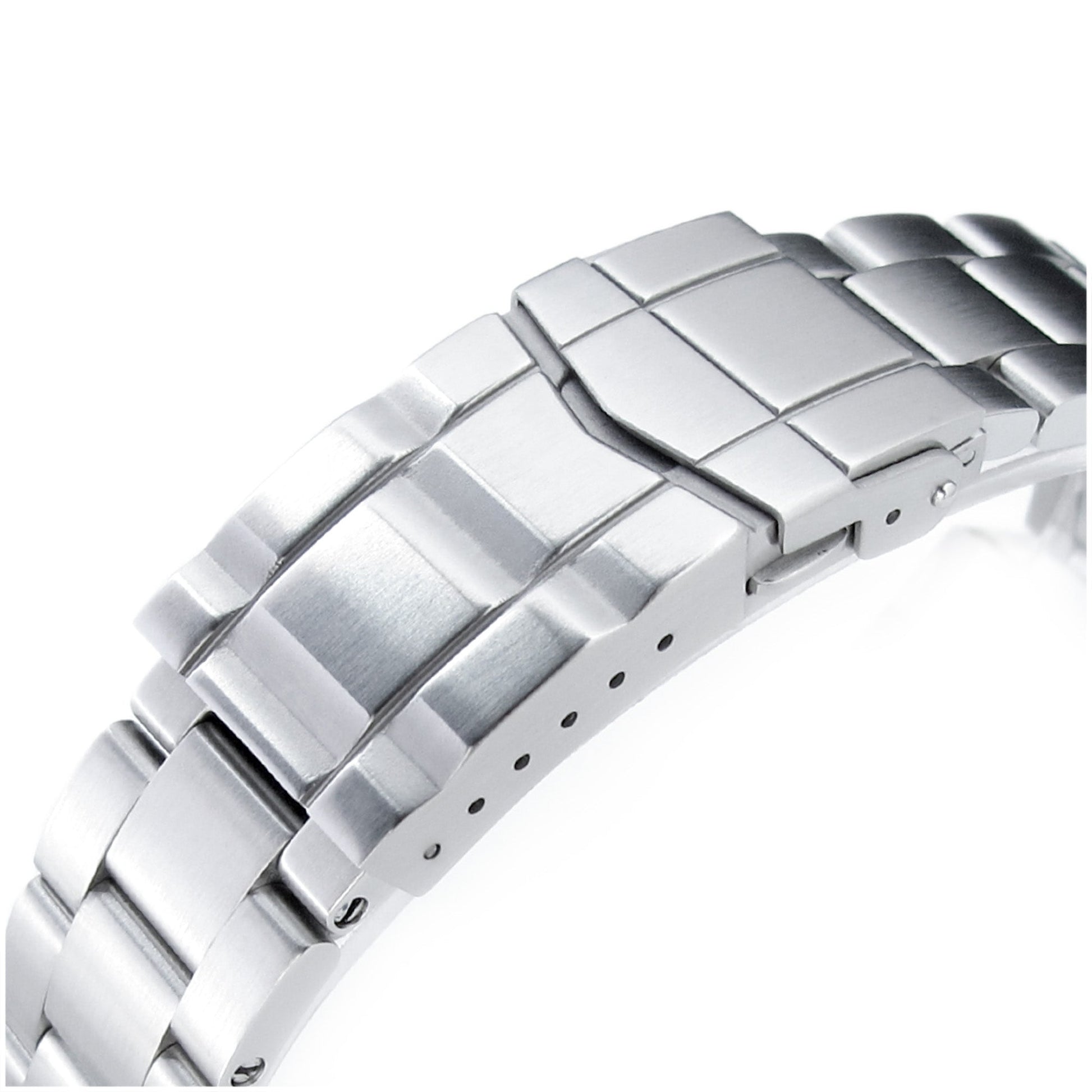 20mm Super-O Boyer Watch Band for Seiko SSC813P1, 316L Stainless Steel Brushed SUB Clasp