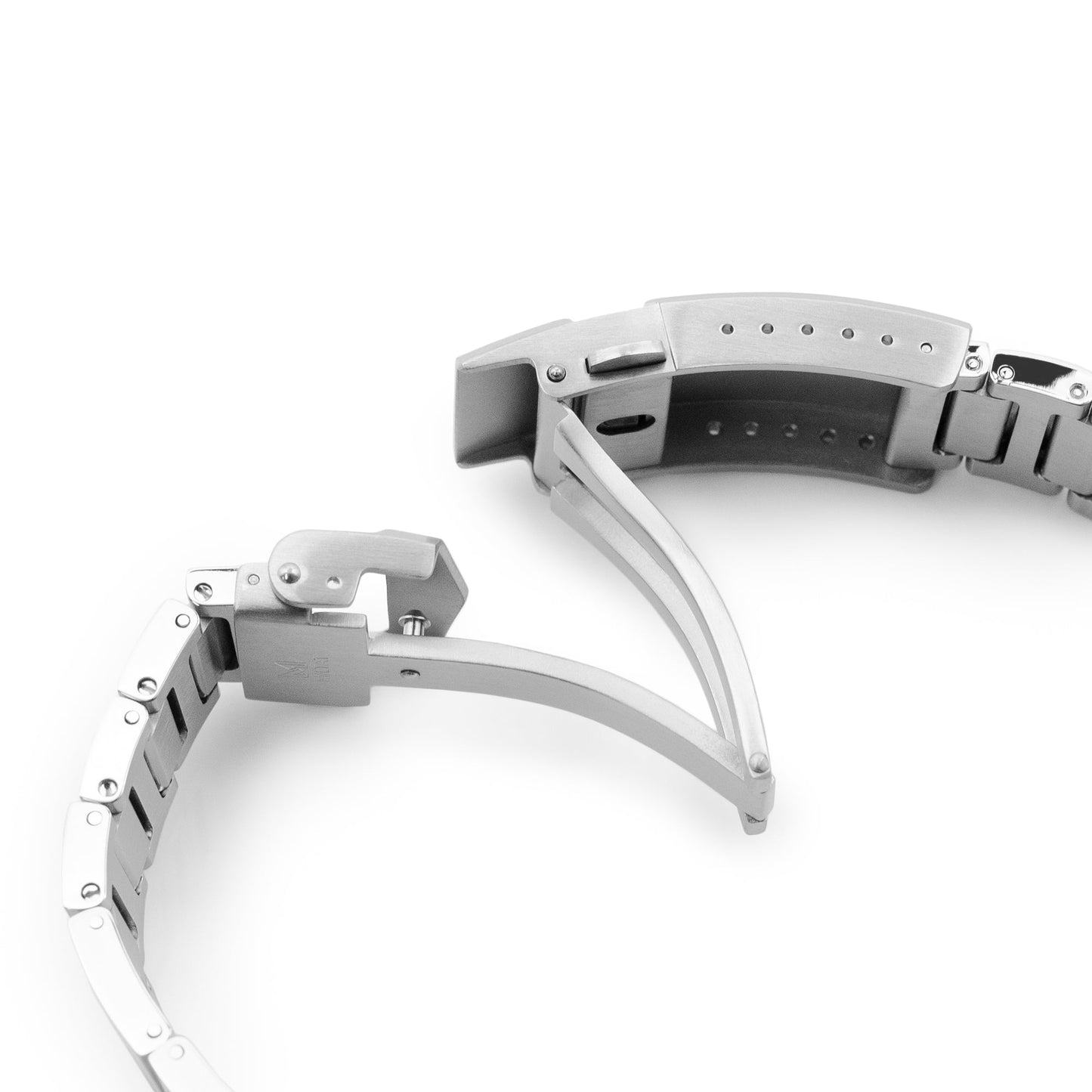 20mm Rollball version II Watch Band for Seiko SSC813P1, 316L Stainless Steel Brushed V-Clasp
