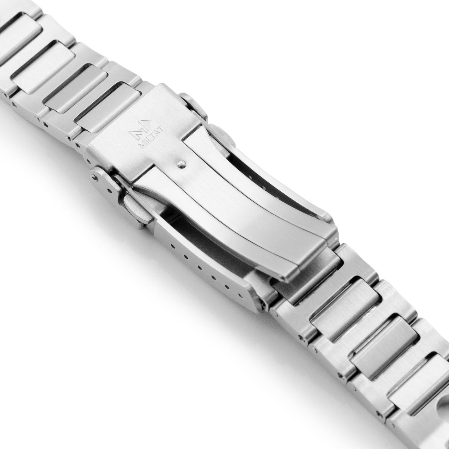 20mm Rollball version II Watch Band for Seiko SSC813P1, 316L Stainless Steel Brushed V-Clasp
