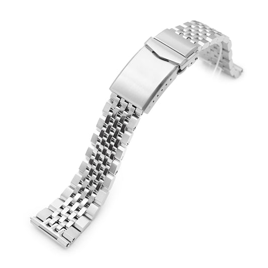 20mm Asteroid QR Watch Band Straight End Quick Release, 316L Stainless Steel Brushed and Polished V-Clasp