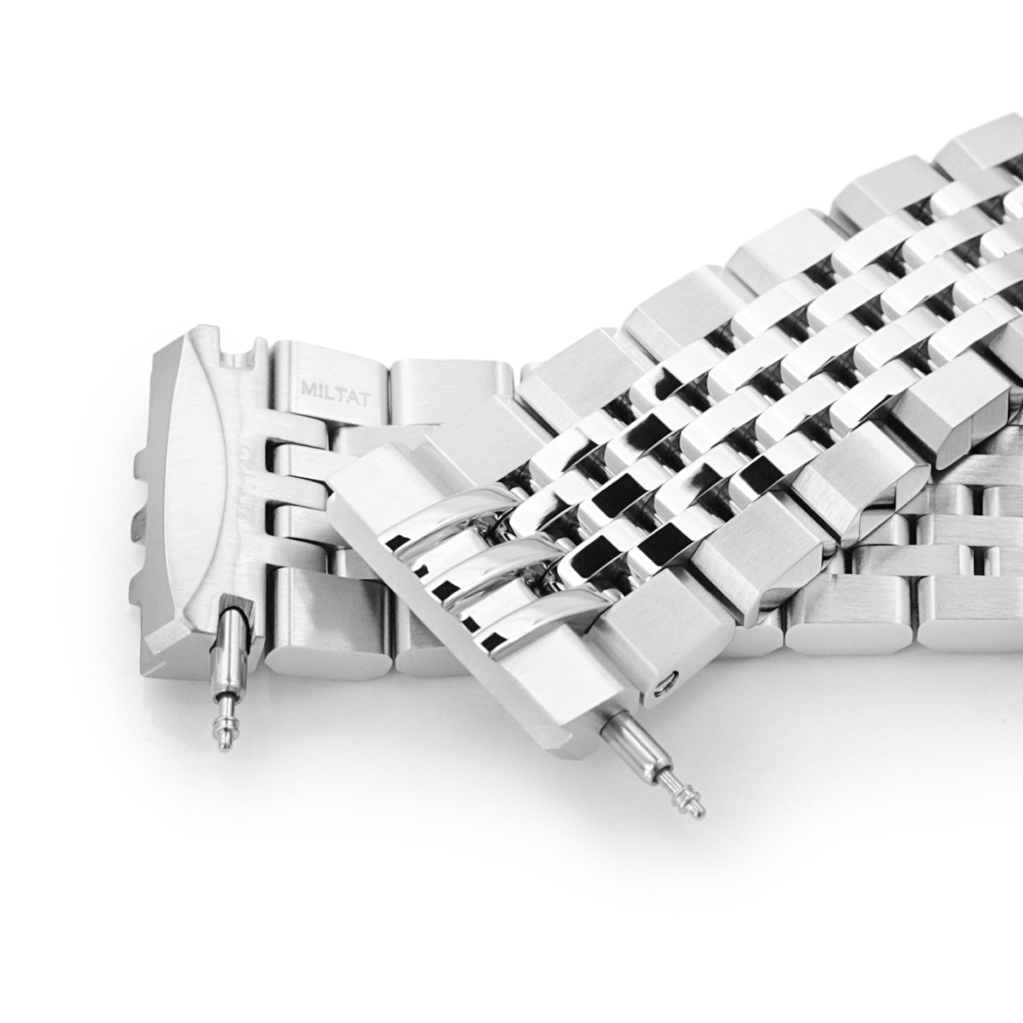 20mm Asteroid Watch Band for Seiko SPB143 63Mas 40.5mm, 316L Stainless Steel Brushed and Polished V-Clasp