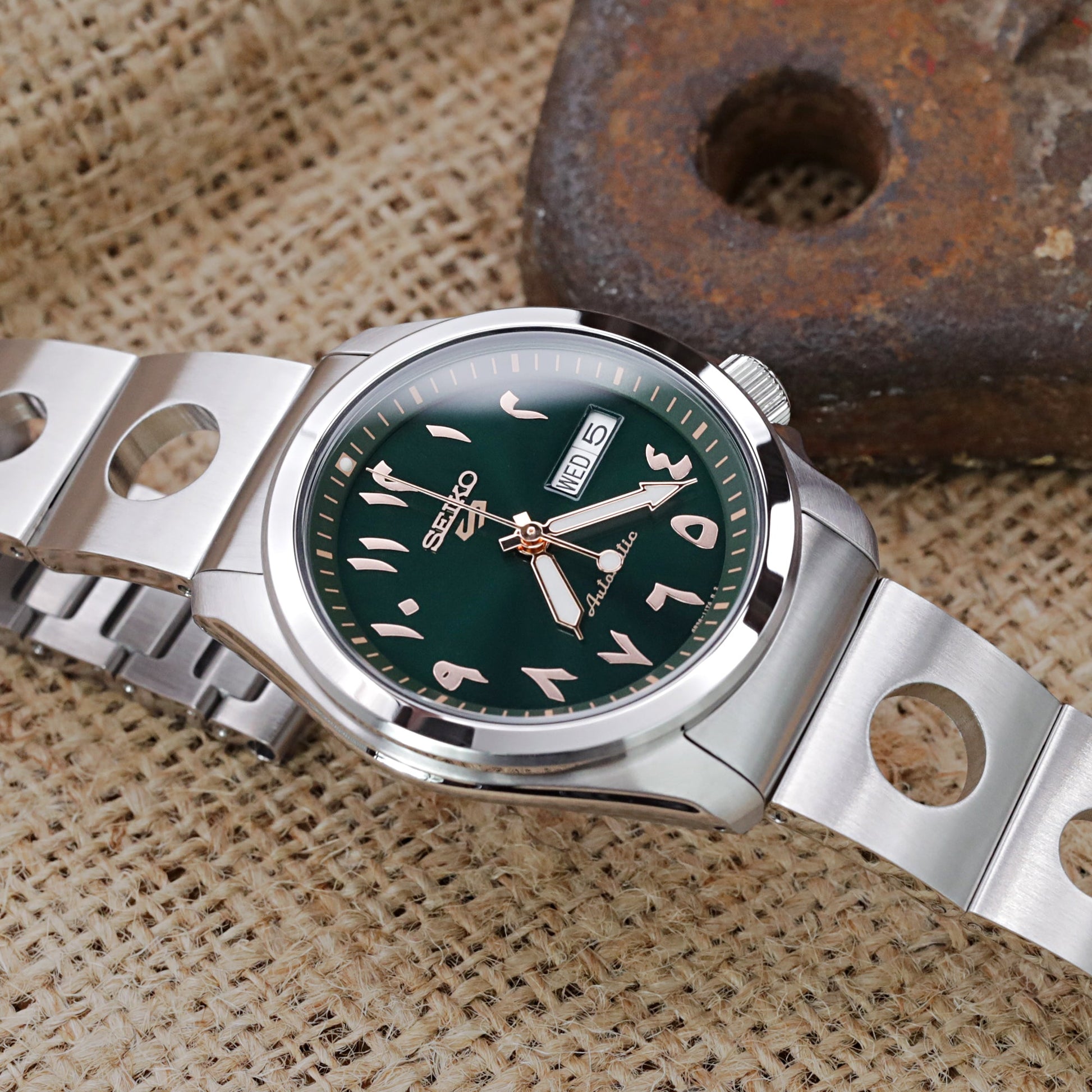 Seiko 5 Sports SRPH49K1 Arabic Green Dials