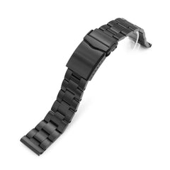 20mm Super-O Boyer Watch Band Straight End, 316L Stainless Steel Diamond-like Carbon (DLC coating) V-Clasp