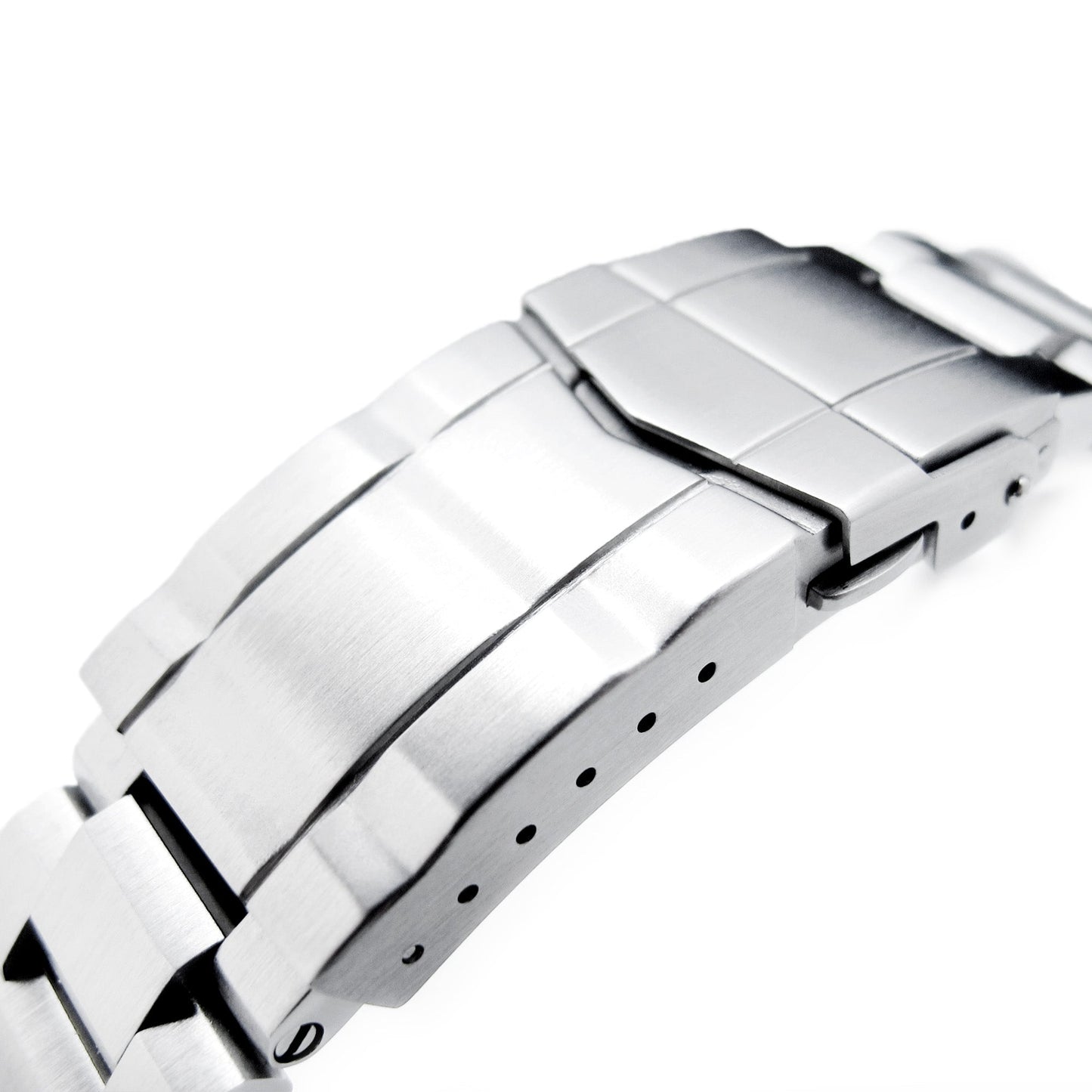 22mm Hexad Watch Band for Seiko King Samurai SRPE33, 316L Stainless Steel Brushed SUB Clasp