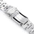 22mm Rollball Watch Band for Seiko SKX007, 316L Stainless Steel Brushed V-Clasp