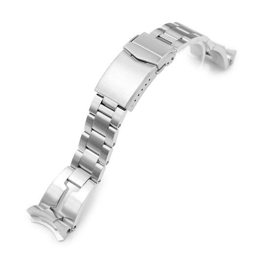 22mm Retro Shaver Blade Watch Band for Seiko 5 Sports 42.5mm, 316L Stainless Steel Brushed V-Clasp