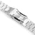 24mm Hexad (Pull-Twist) QR Watch Band Straight End Quick Release, 316L Stainless Steel Brushed V-Clasp
