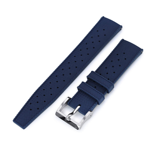 Quick Release Blue Tropic Pro FKM rubber watch strap, 20mm or 22mm