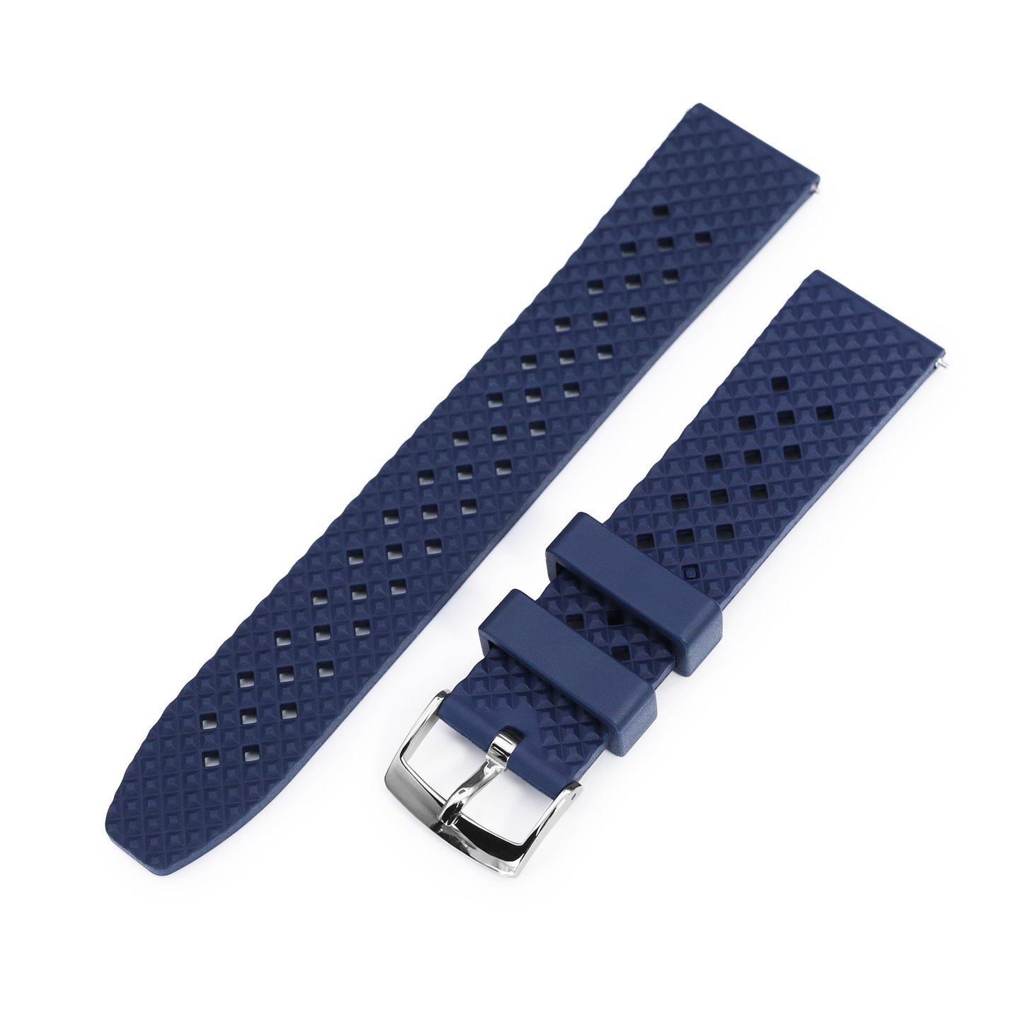 Rhombus Blue FKM Quick Release rubber watch strap