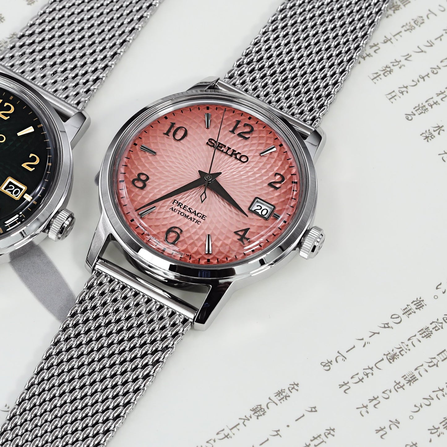 Quick Release Tapered Milanese Mesh Watch Band Polished