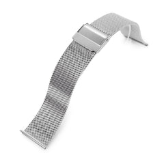 Quick Release Classic Superfine Mesh Watch Band, 18mm 19mm or 20mm, Polished
