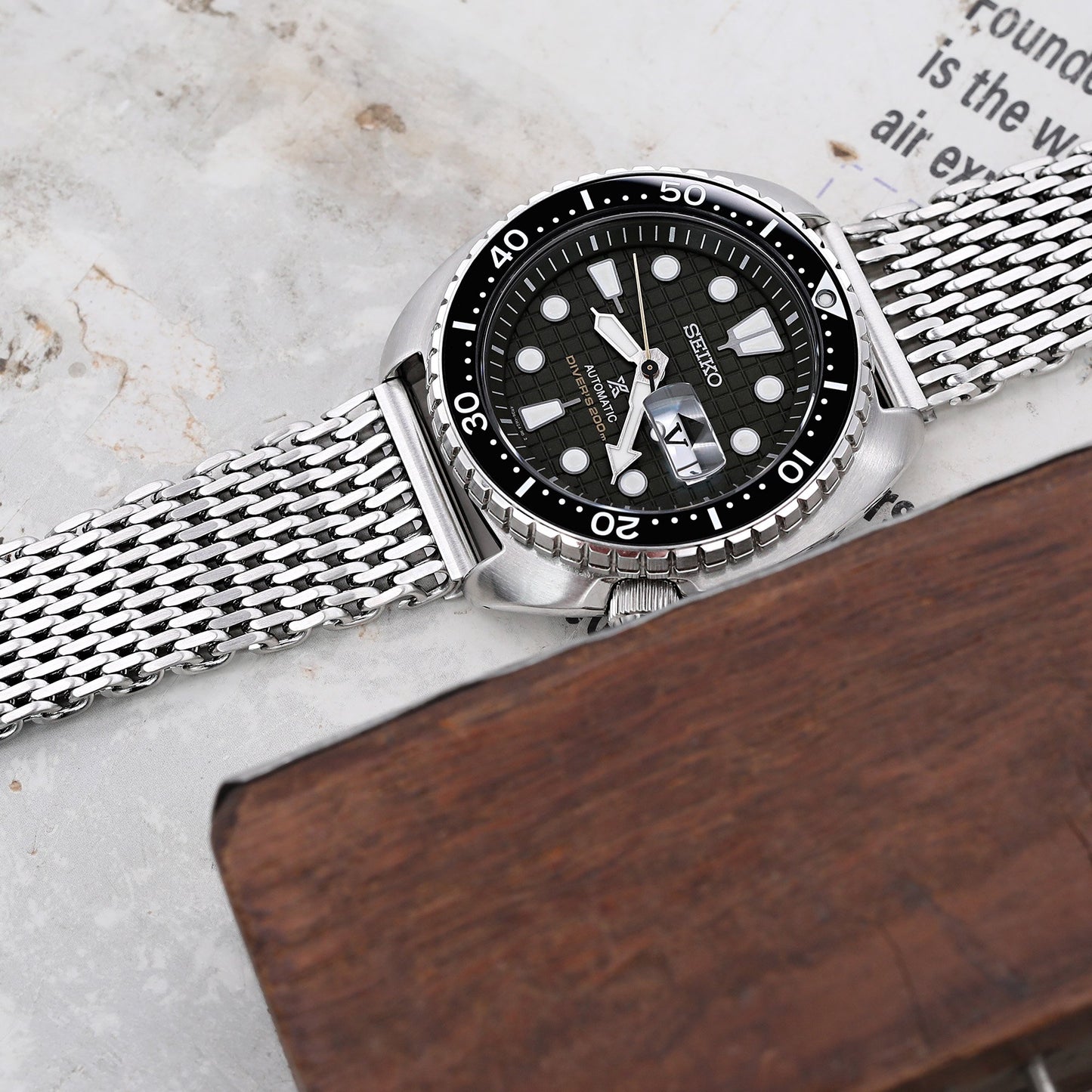 Seiko King Turtle Prospex SRPE05K1 Green Diver Ceramic Insert