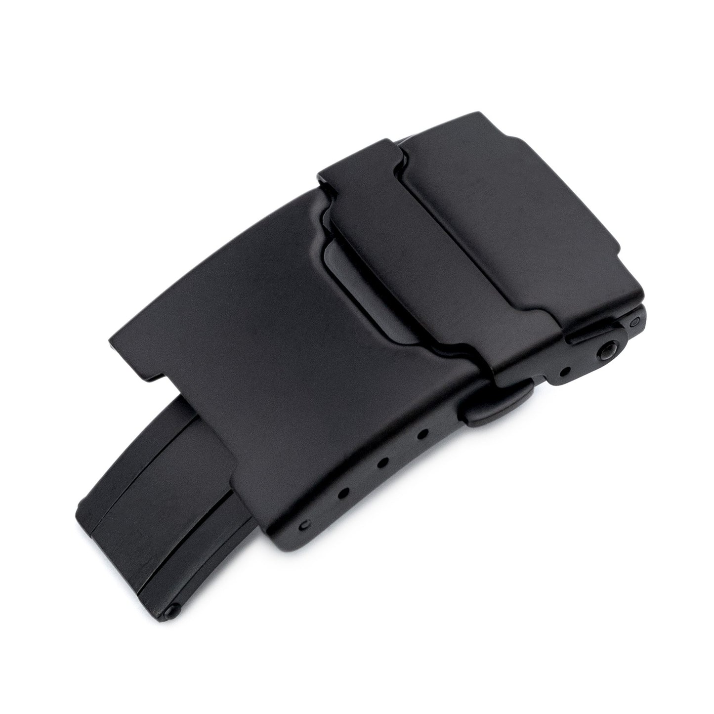 20mm PVD Black Stainless Steel Push Button Diver Clasp for Watch Band