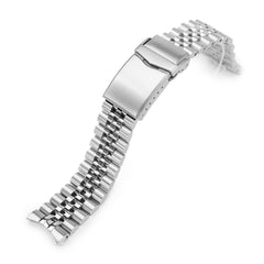 20mm Super-J Louis 316L Stainless Steel Watch Band for Omega Seamaster 41mm, Brushed V-Clasp