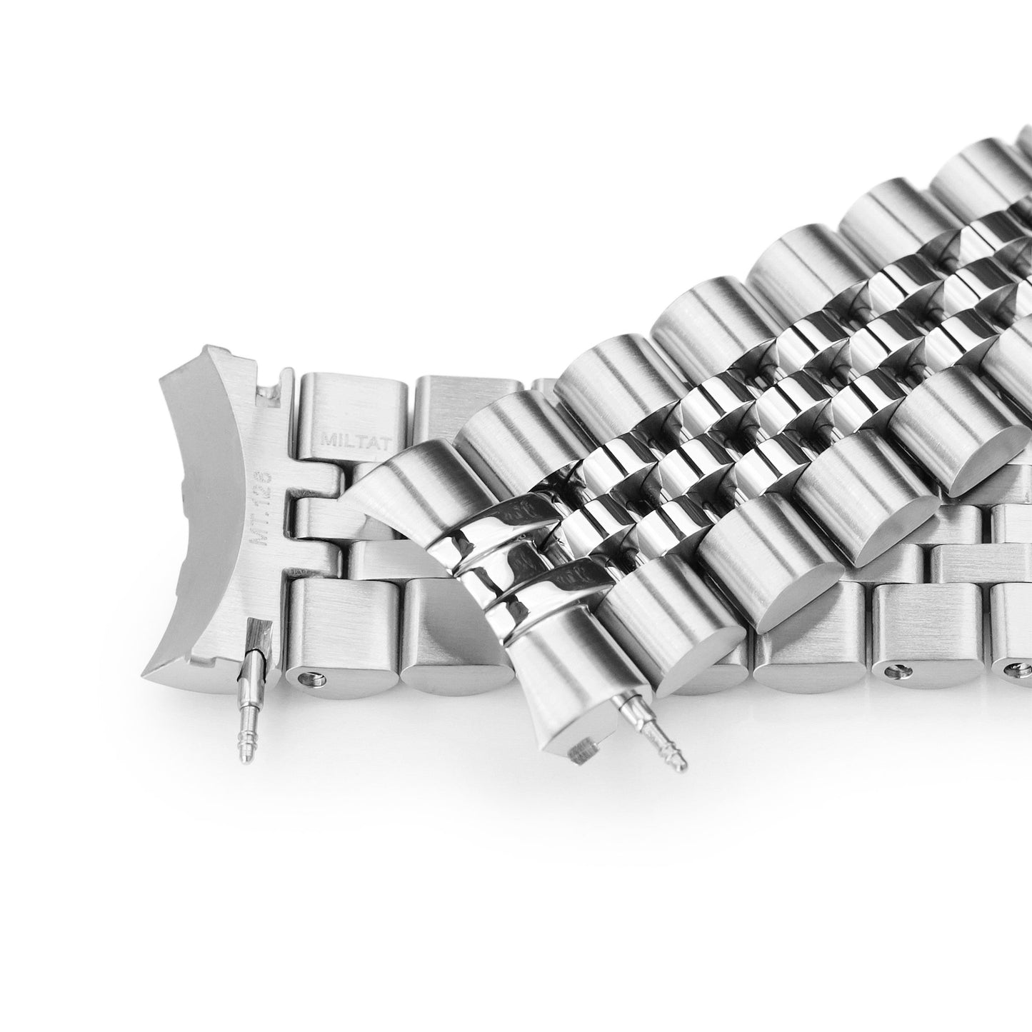 20mm Super-J Louis 316L Stainless Steel Watch Band for Omega Seamaster 41mm, Brushed V-Clasp
