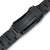 20mm Super-O Boyer 316L Stainless Steel Watch Band for Seiko Black Sumo SPB125J1, Diamond-like Carbon (DLC coating) V-Clasp 