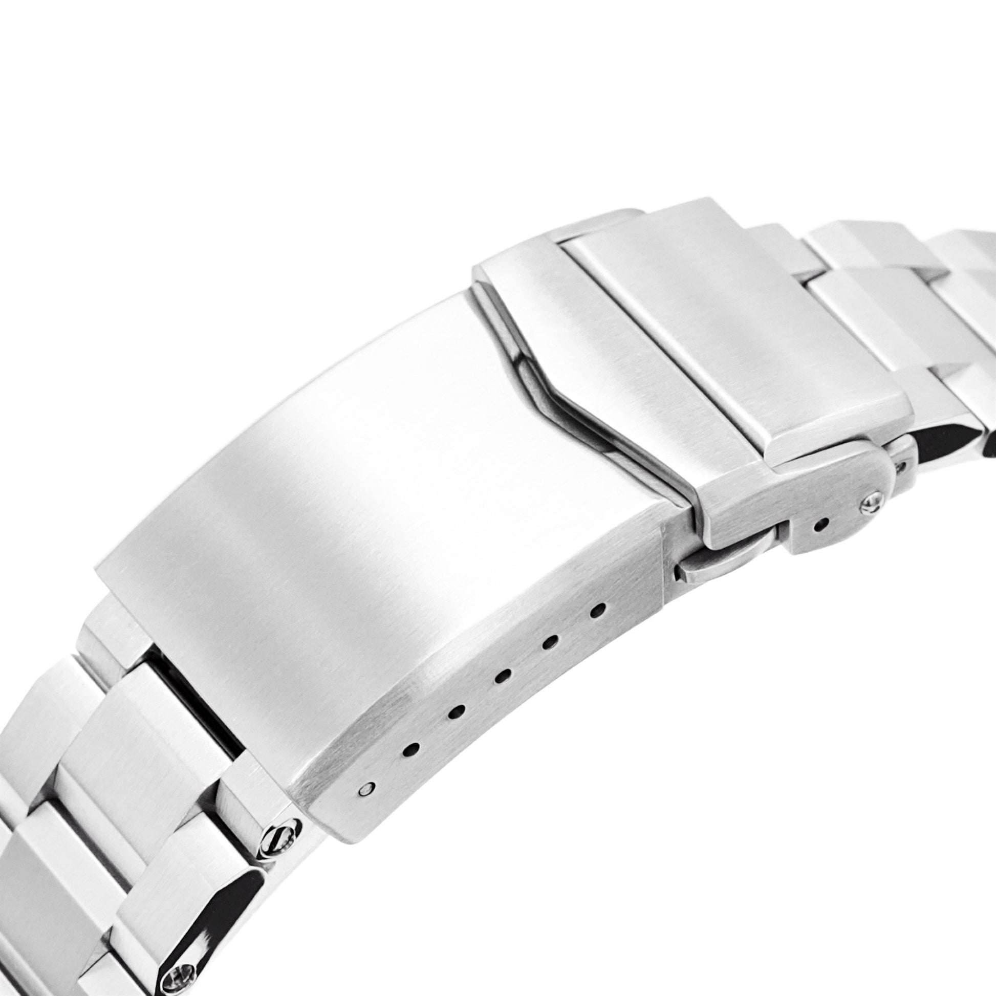 22mm Hexad III QR Watch Band Straight End Quick Release, 316L Stainless Steel Brushed V-Clasp