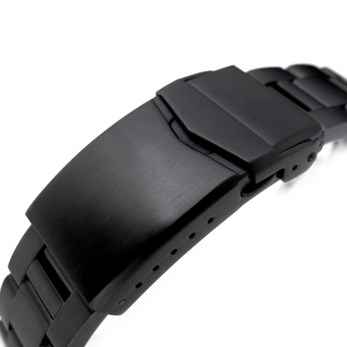 22mm Super-O Boyer 316L Stainless Steel Watch Band Straight End, Diamond-like Carbon (DLC coating) Diver Clasp