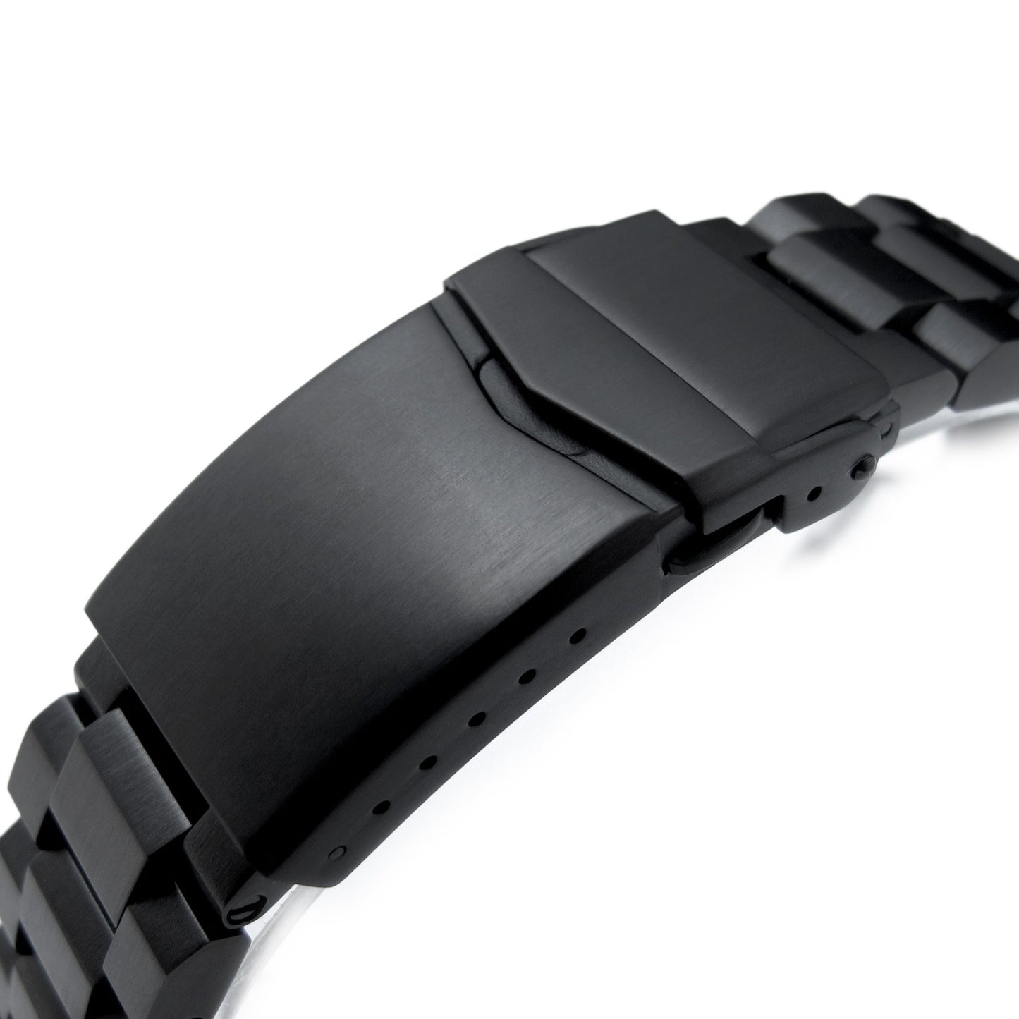 22mm Hexad 316L Stainless Steel Watch Band Straight End, Diamond-like Carbon (DLC coating) V-Clasp