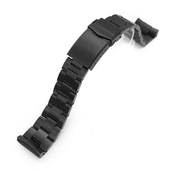 22mm Super-O Boyer 316L Stainless Steel Watch Band for Seiko new Turtles SRPC49, Diamond-like Carbon (DLC coating) V-Clasp 