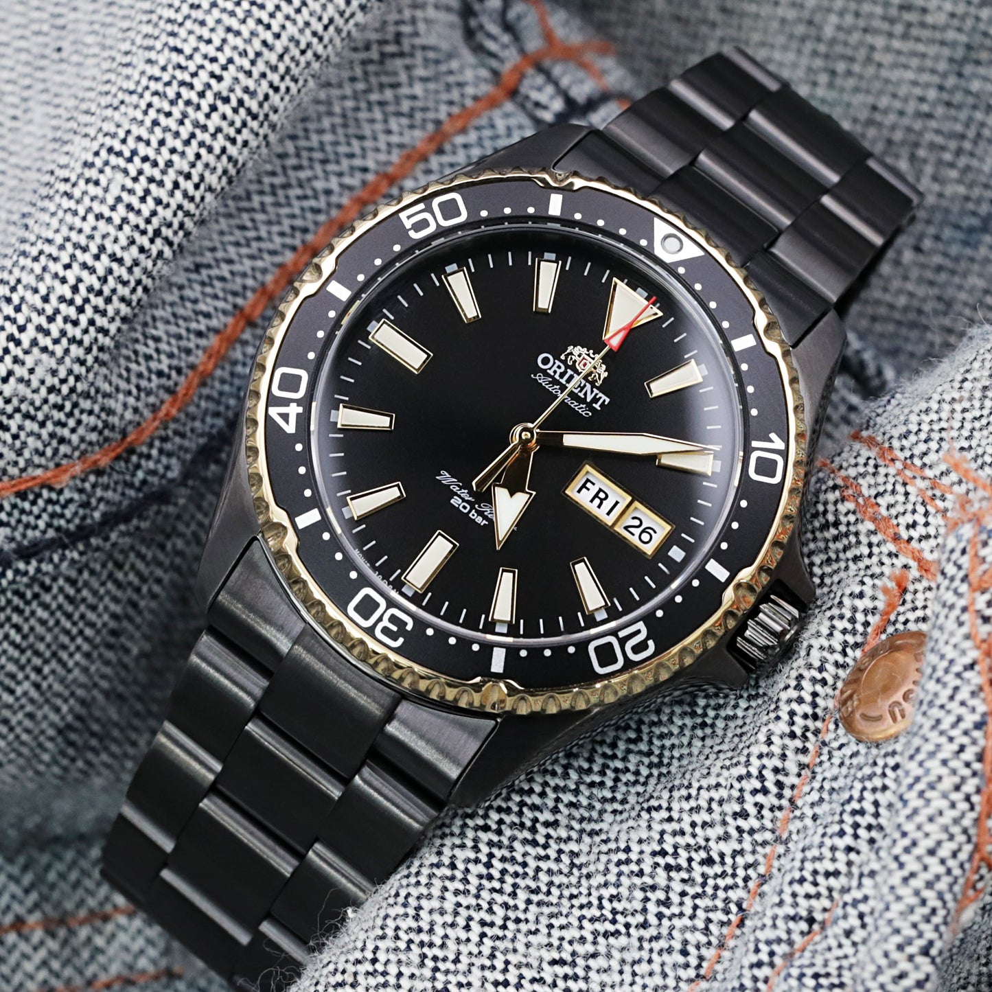 Orient Kamasu Black PVD Diver Watch RA-AA0005B19A