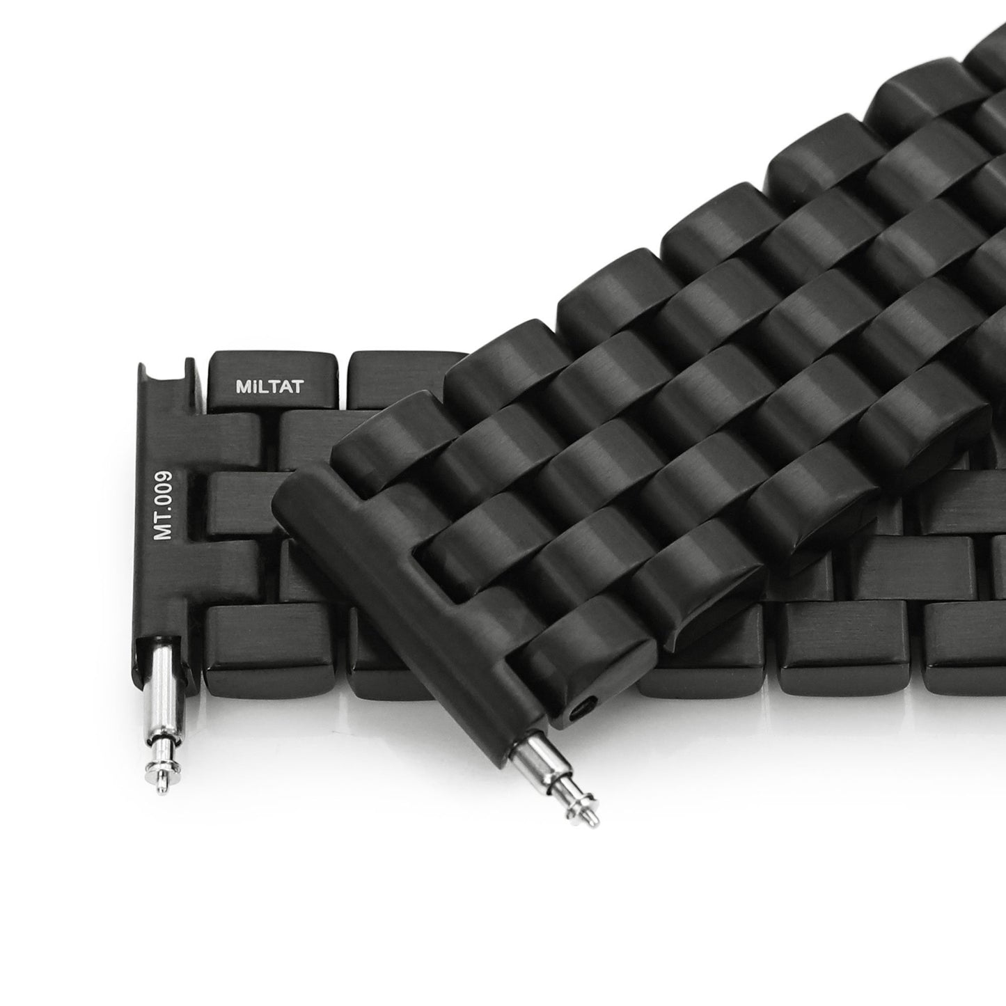 22mm Super Engineer I 316L Stainless Steel Watch Band Straight End, Diamond-like Carbon (DLC coating) V-Clasp