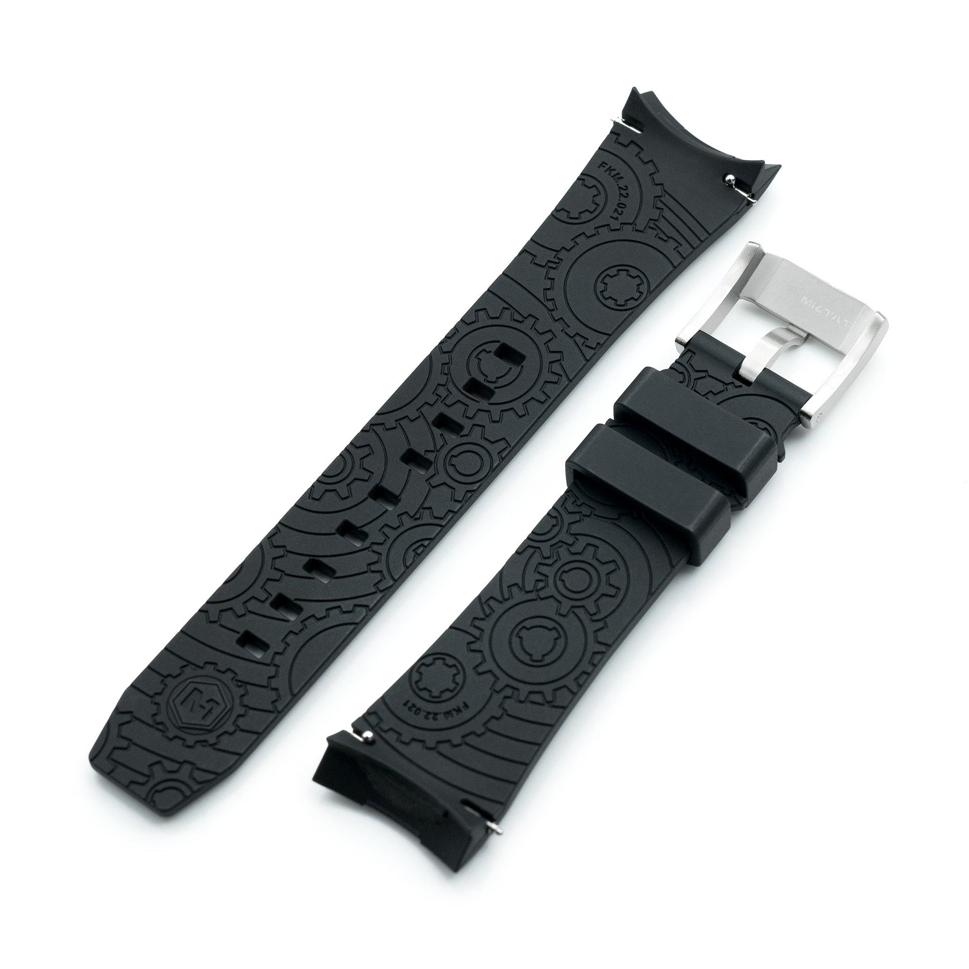 20mm Angus-O2 QR Titanium Watch Band Straight End Quick Release, Brushed Slinea Clasp