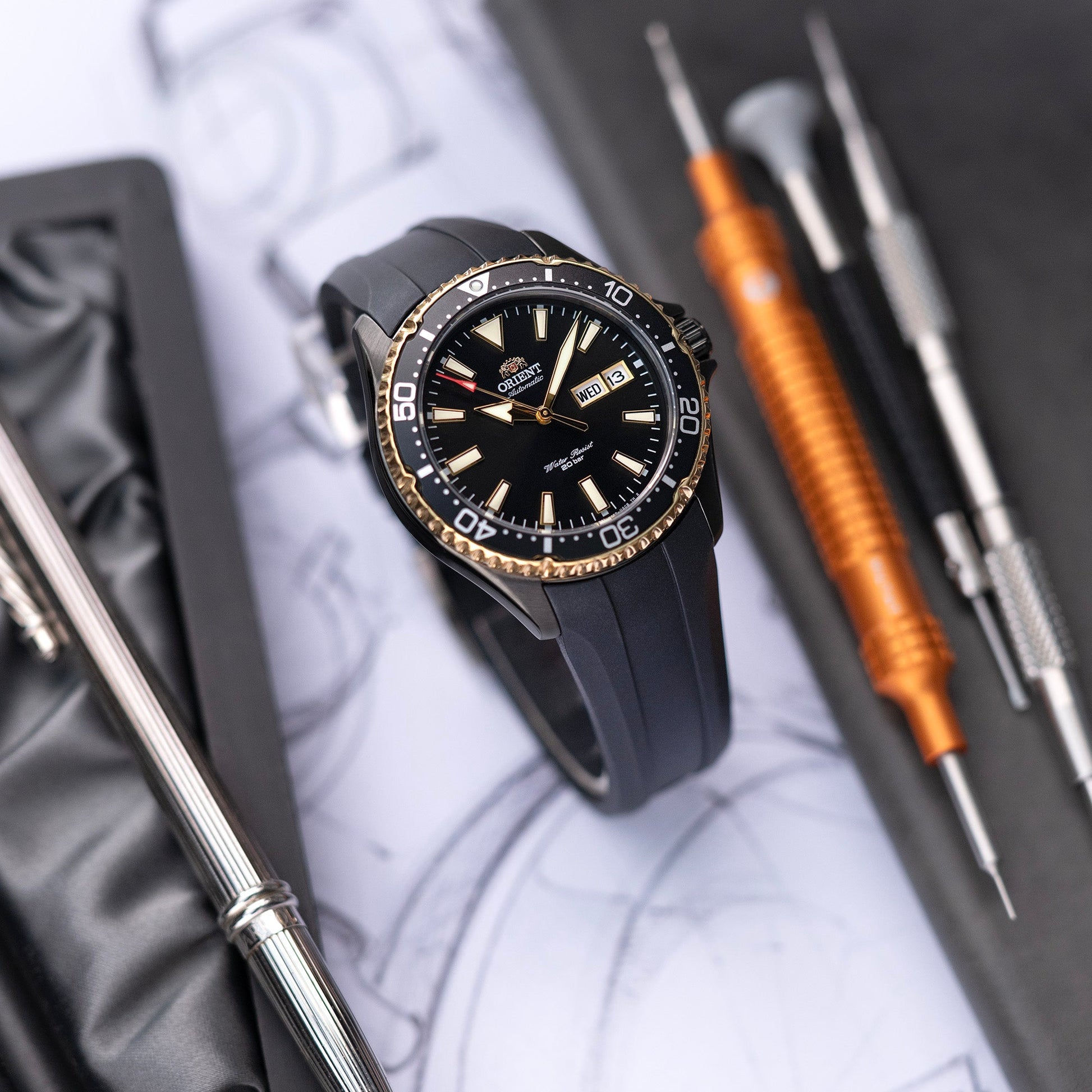 Orient Kamasu Black PVD Diver Watch RA-AA0005B19A
