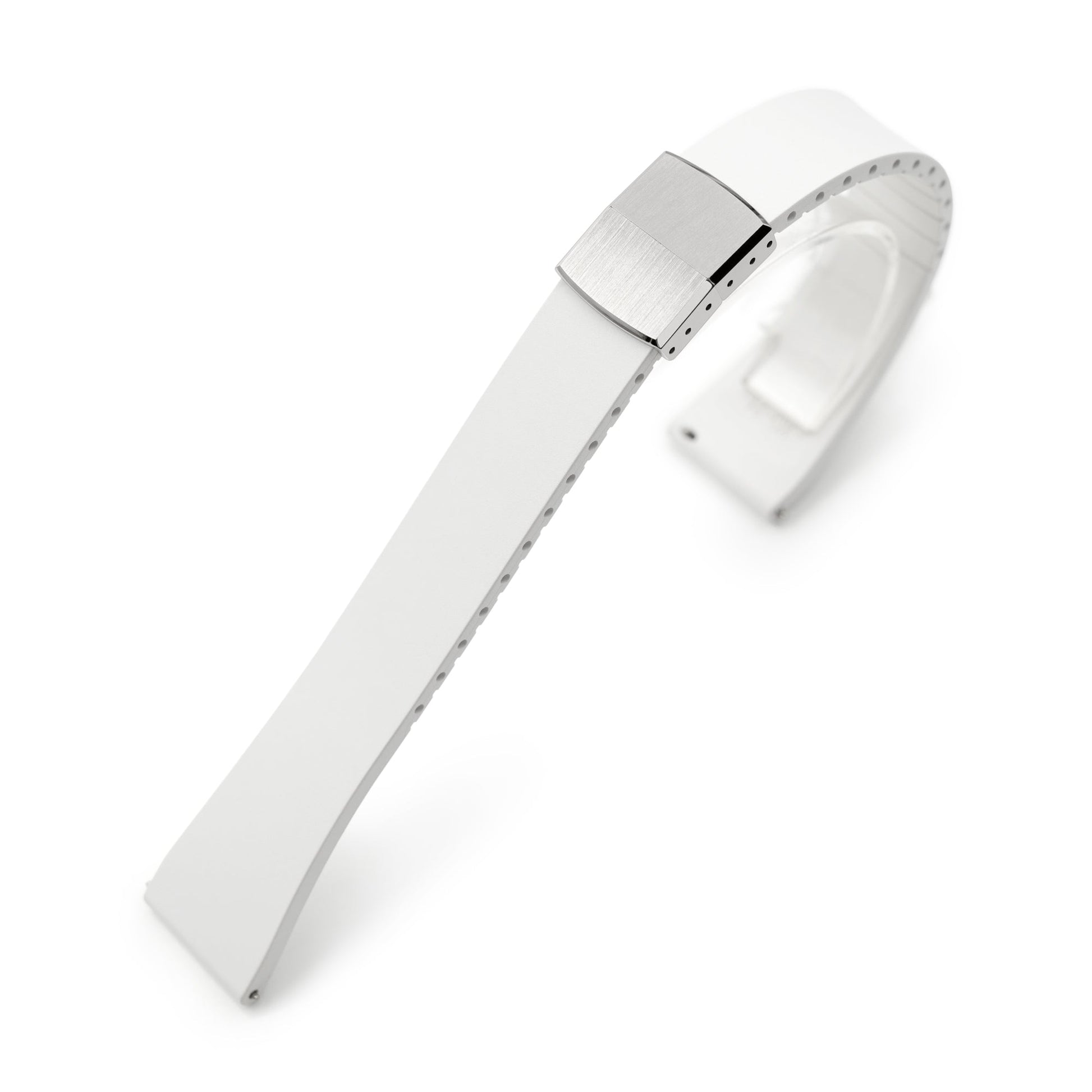 21mm Quick Release FKM26 White FKM Rubber watch strap 
