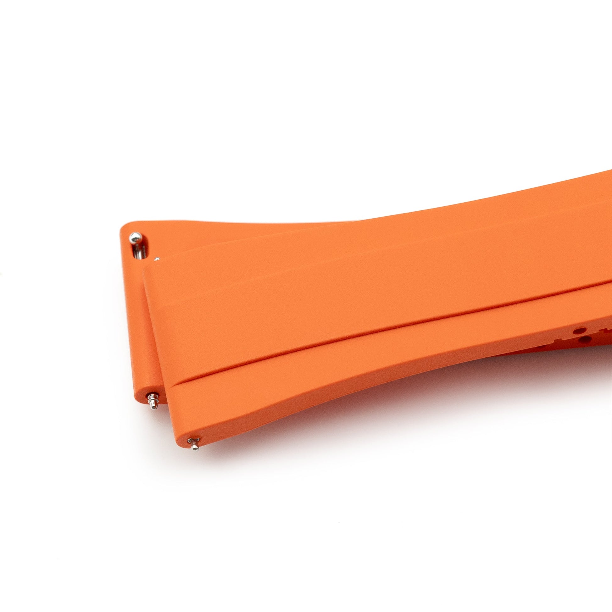 Quick Release FKM27 Orange Titanium Slinea Clasp FKM Rubber watch strap, 20mm or 22mm
