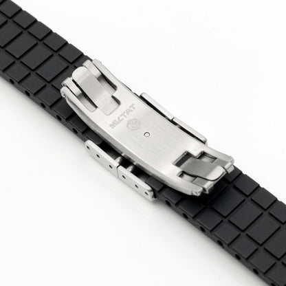 20mm Quick Release FKM28 Black FKM Rubber watch strap 